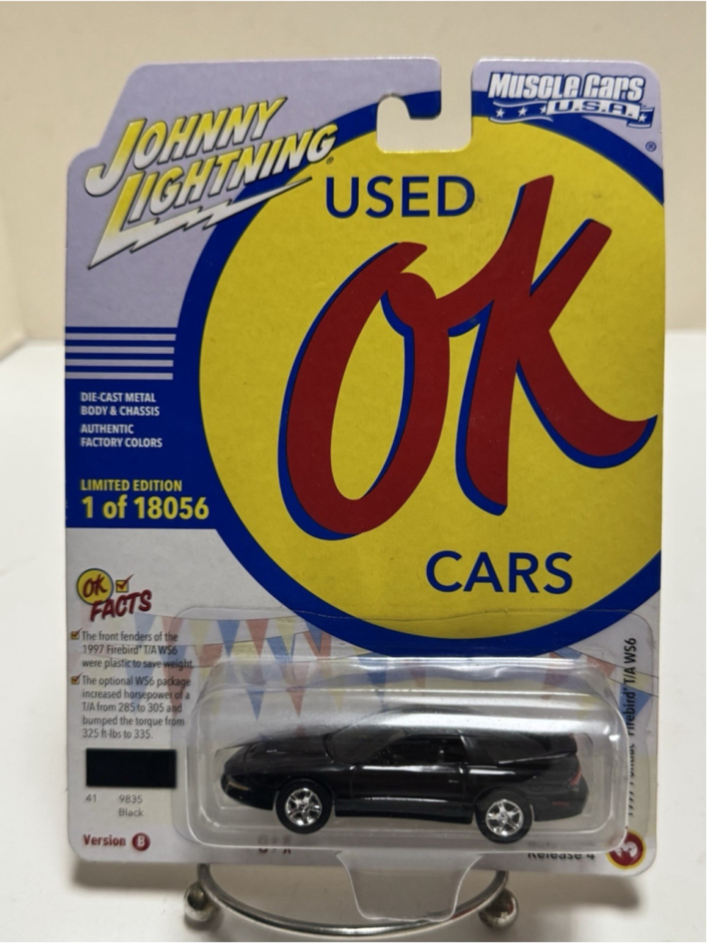 1997 PONTIAC FIREBIRD T/A WS6 BLACK 1/64 CAR JOHNNY LIGHTNING JLMC028-JLSP194 B